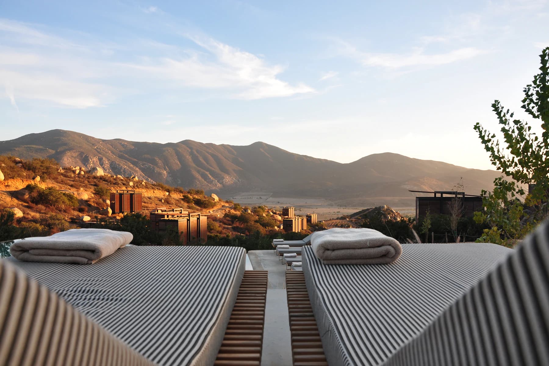 Mountain resort surrounded by dramatic natural scenery